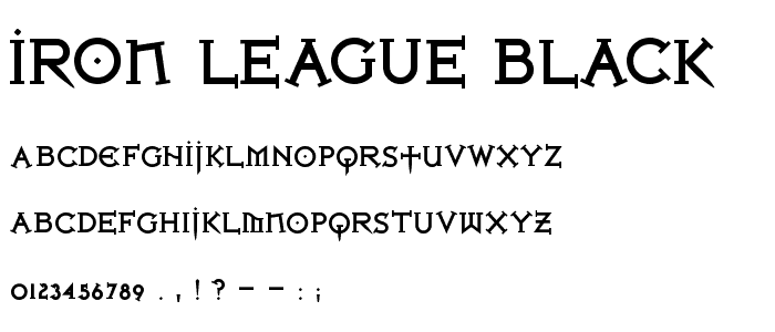 Iron League Black font